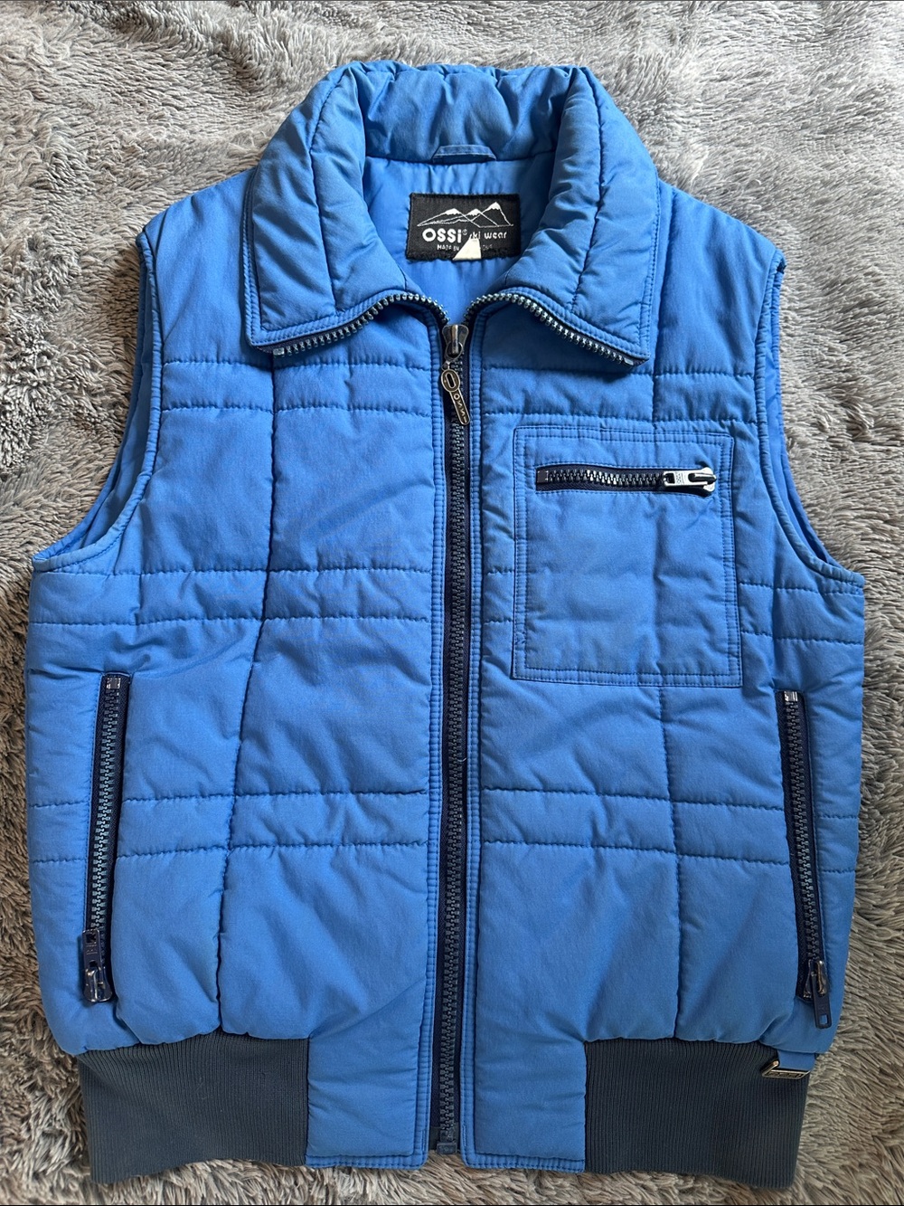 OSSi Ski Wear Mens S Blue vintage puffer vest